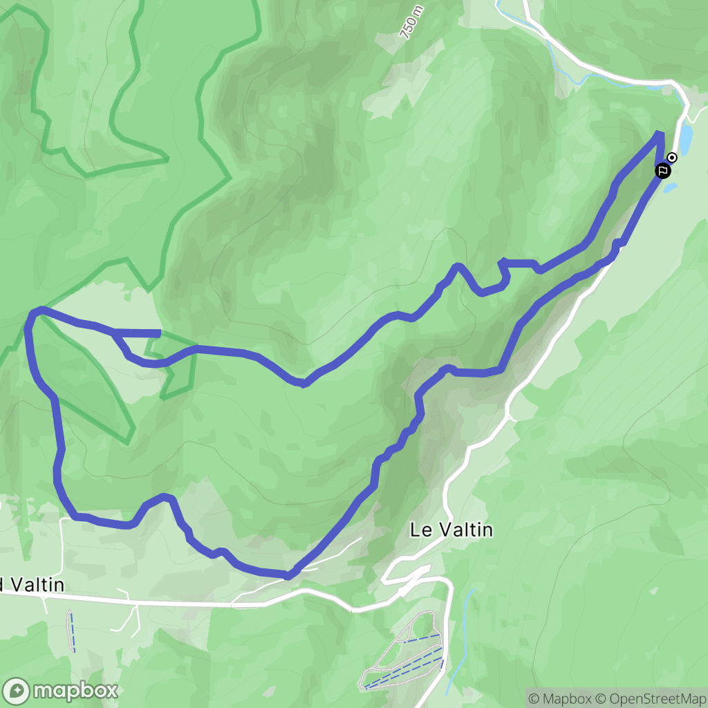 Plainfaing : carte du parcours de randonnée - France