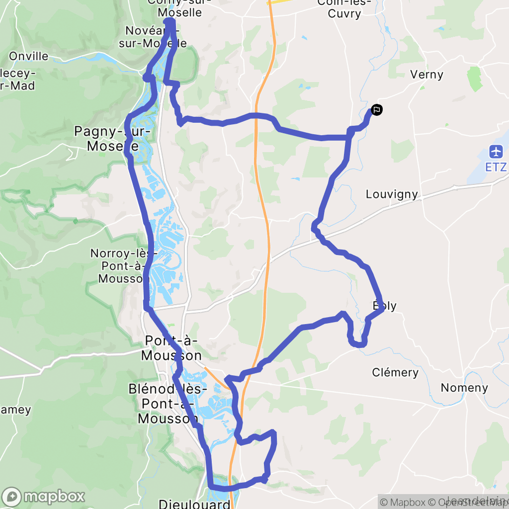Pommerieux : carte du parcours de randonnée - France