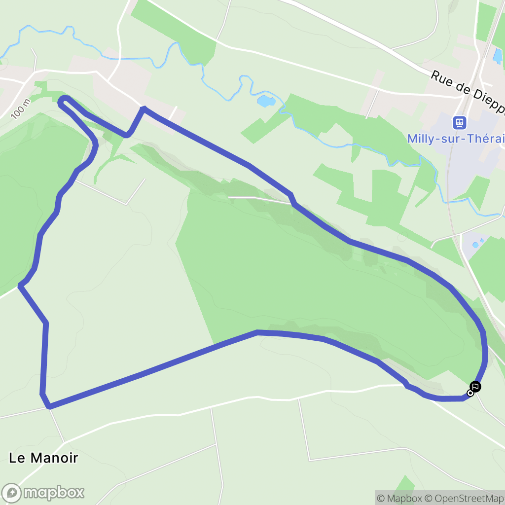 La Neuville-Vault : carte du parcours de randonnée - France