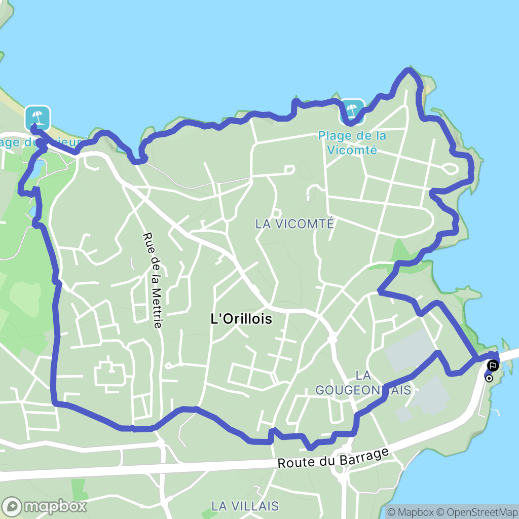 Saint-Malo : carte du parcours de randonnée - France