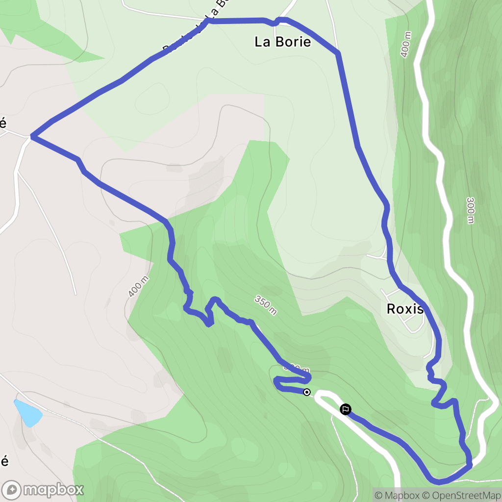 Saint-Cirgue : carte du parcours de randonnée - France