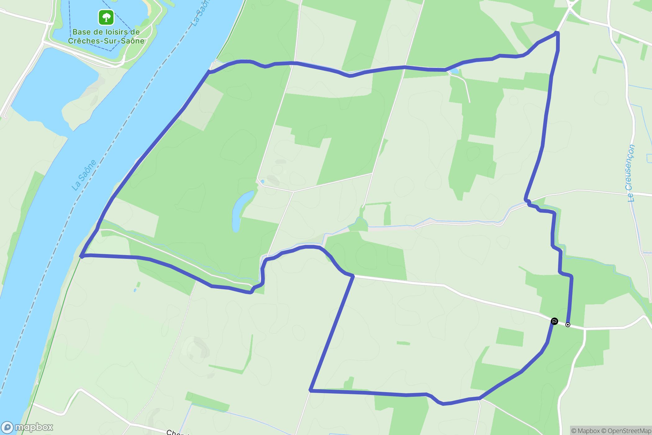 Garnerans : carte du parcours de randonnée - France