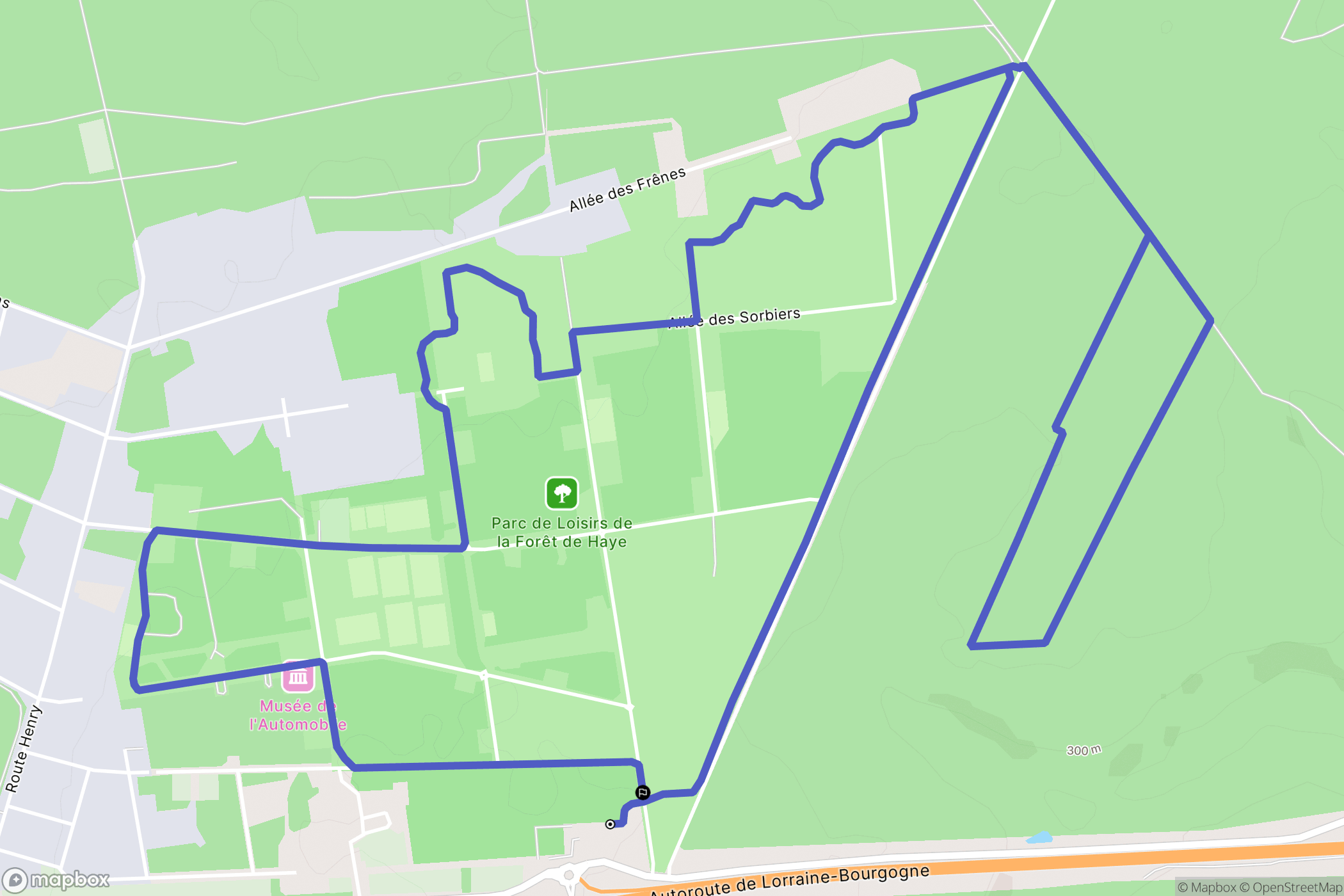Bois-de-Haye : carte du parcours de randonnée - France