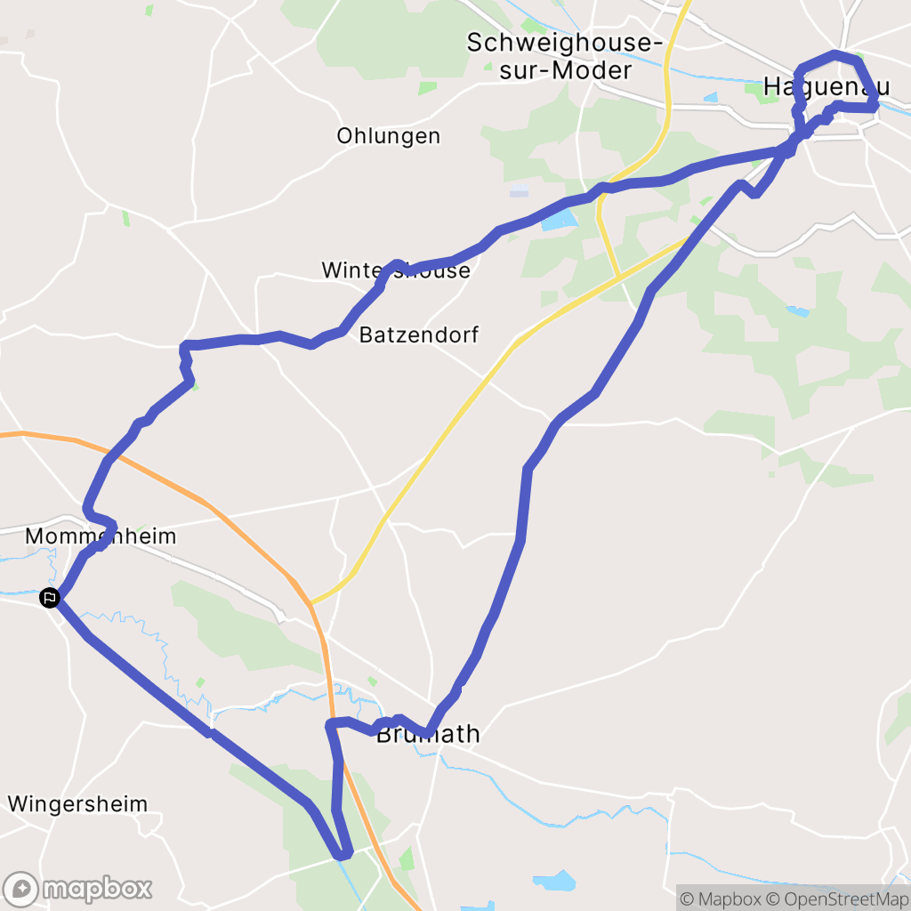 Waltenheim-sur-Zorn : carte du parcours de randonnée - France