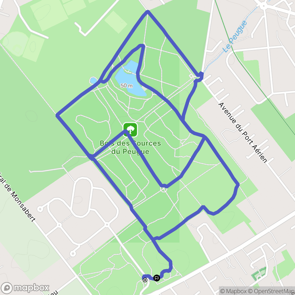 Pessac : carte du parcours de randonnée - France