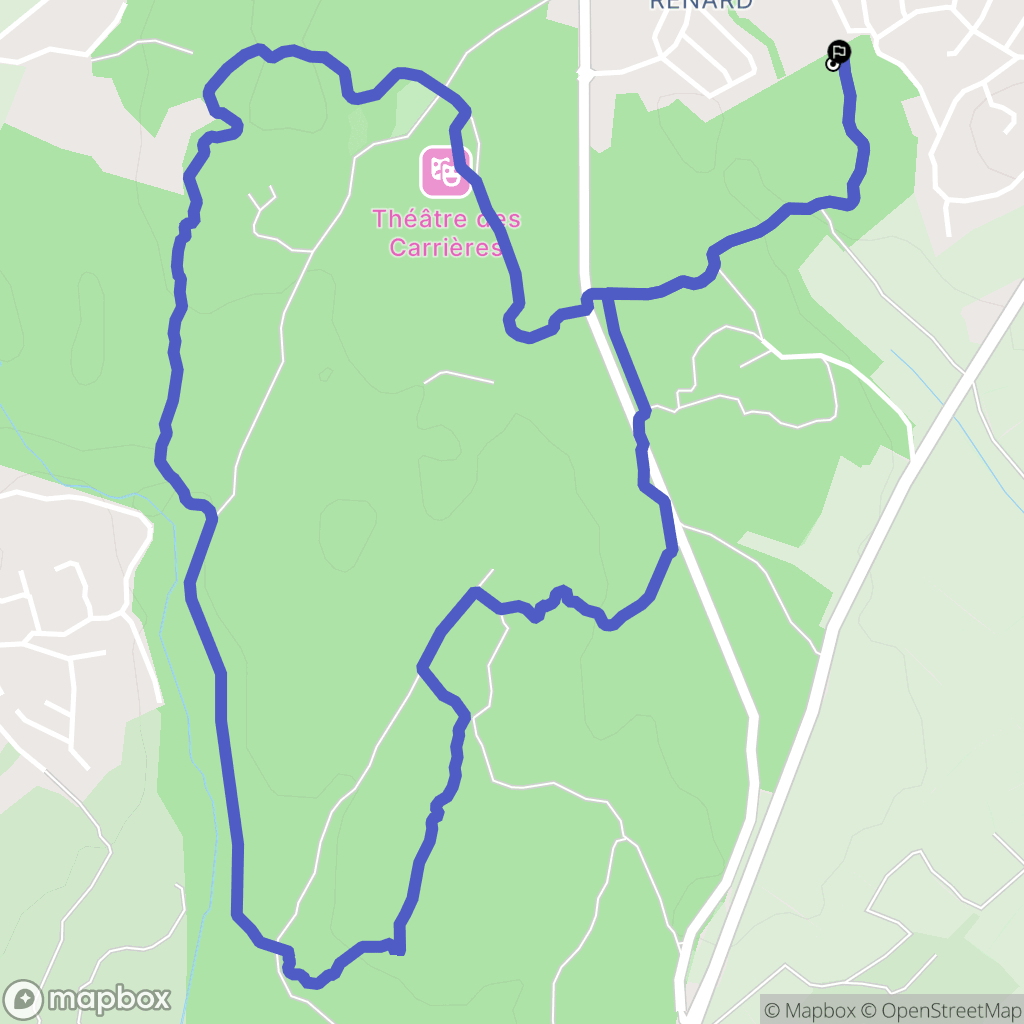 Beaulieu : carte du parcours de randonnée - France