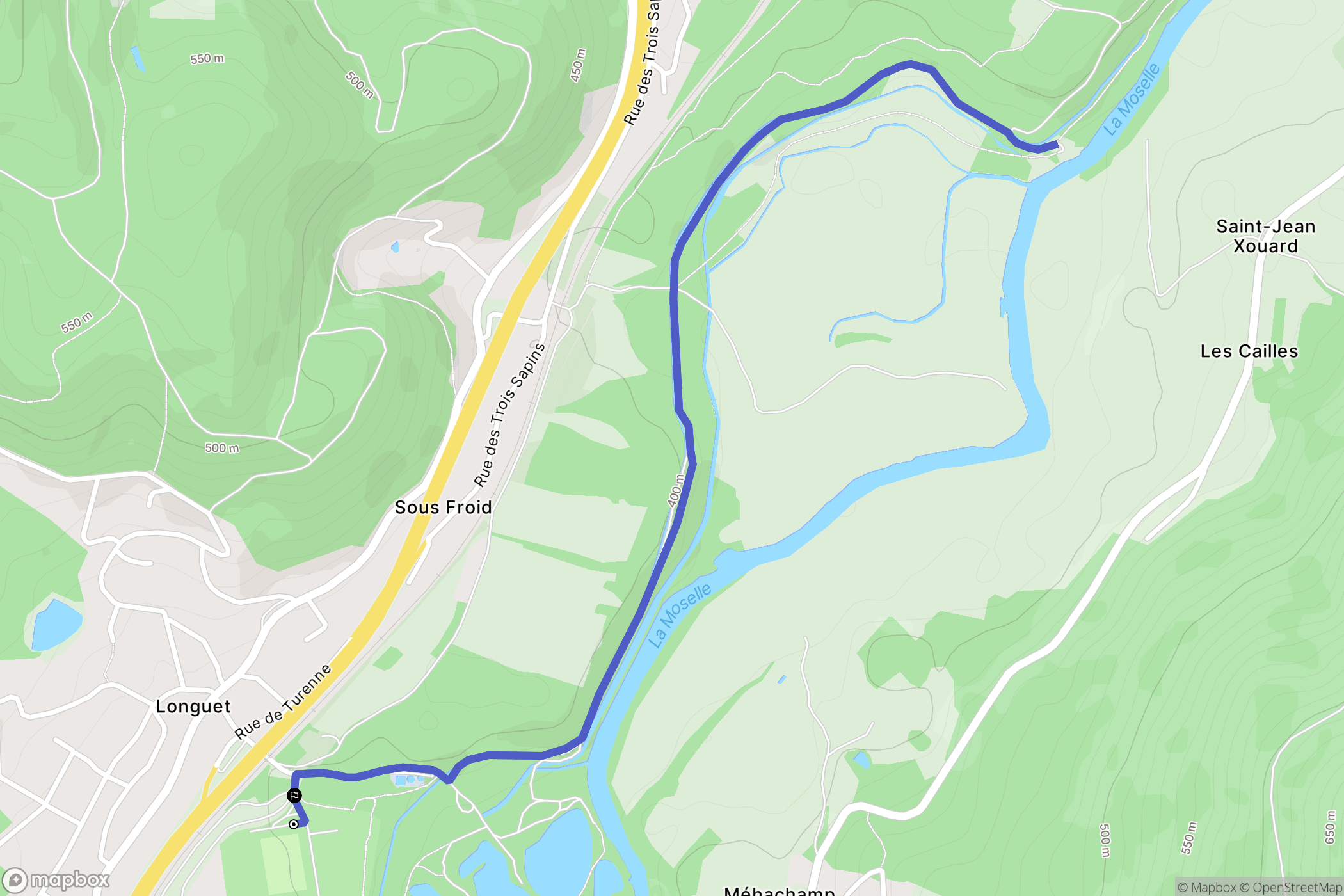 Saint-Nabord : carte du parcours de randonnée - France