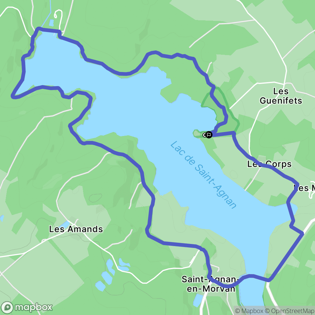 Saint-Agnan : carte du parcours de randonnée - France