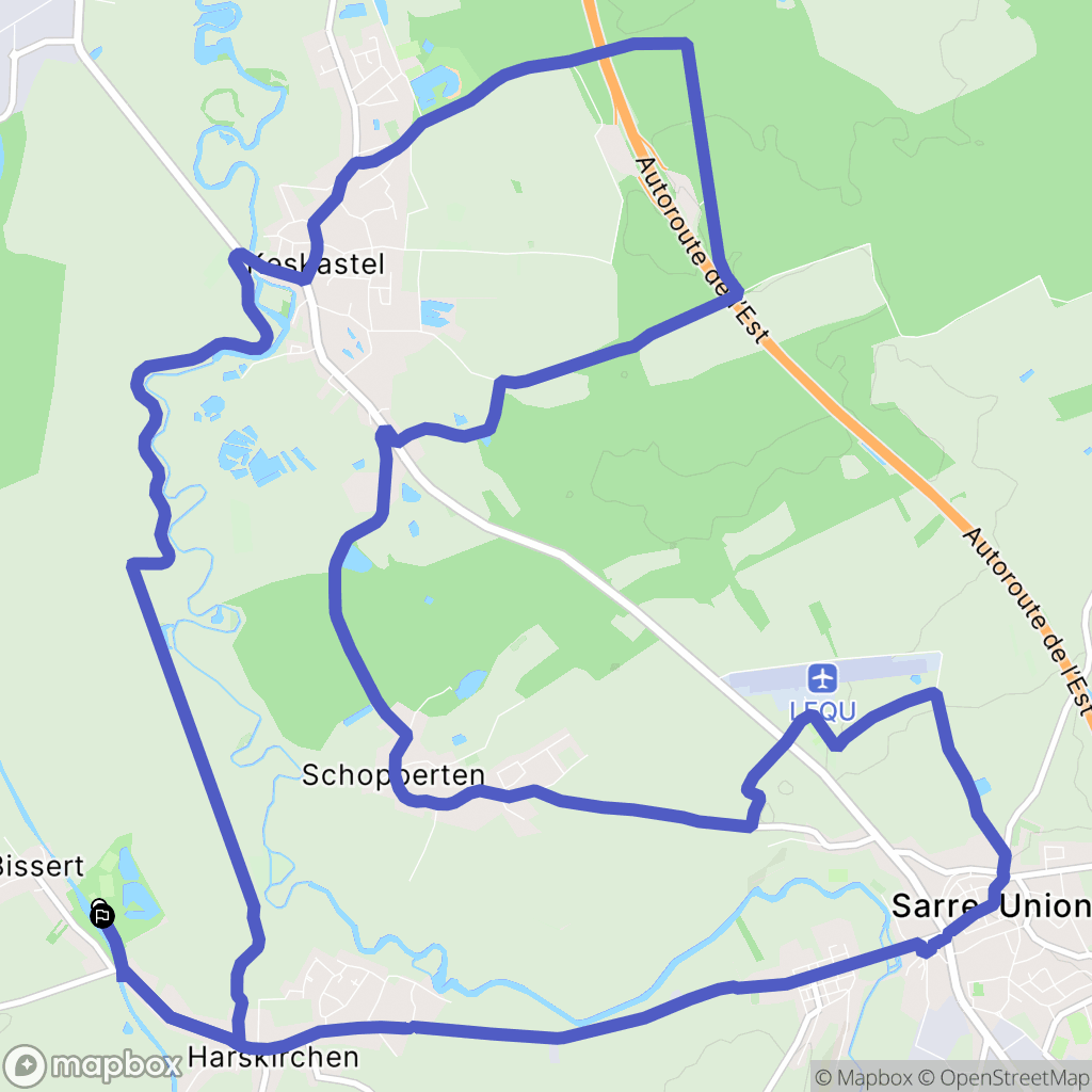Harskirchen : carte du parcours de randonnée - France