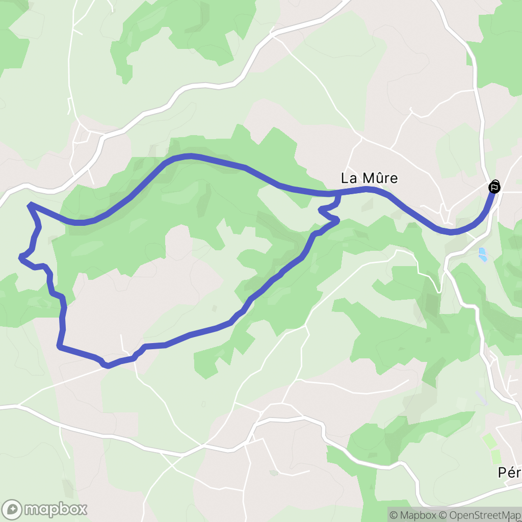 Périgneux : carte du parcours de randonnée - France