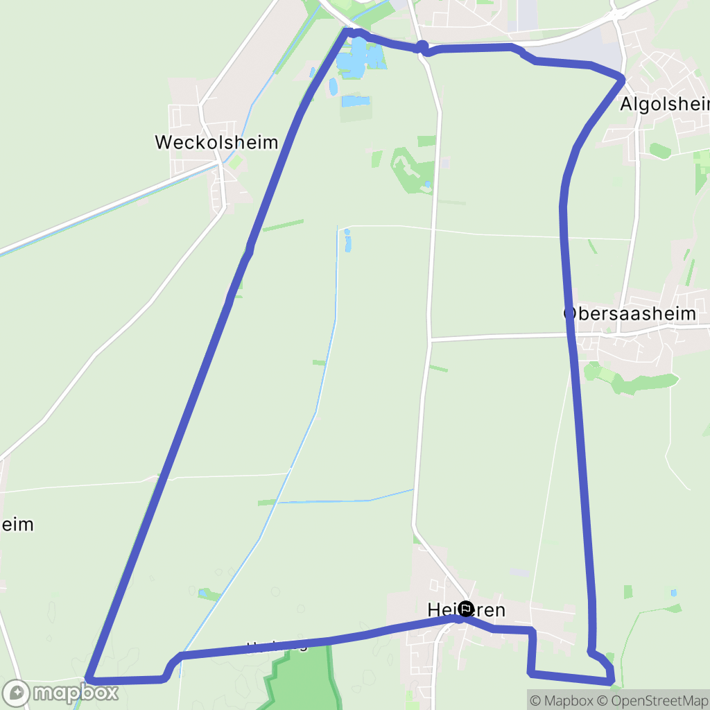 Heiteren : carte du parcours de randonnée - France