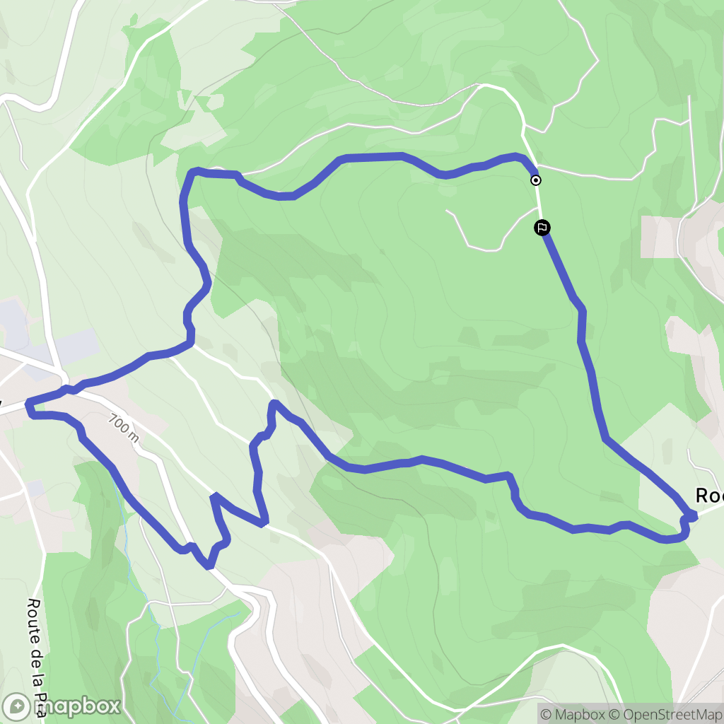 Champoly : carte du parcours de randonnée - France