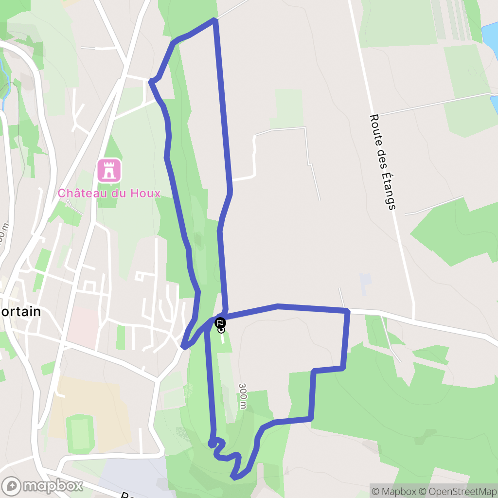 Mortain-Bocage : carte du parcours de randonnée - France