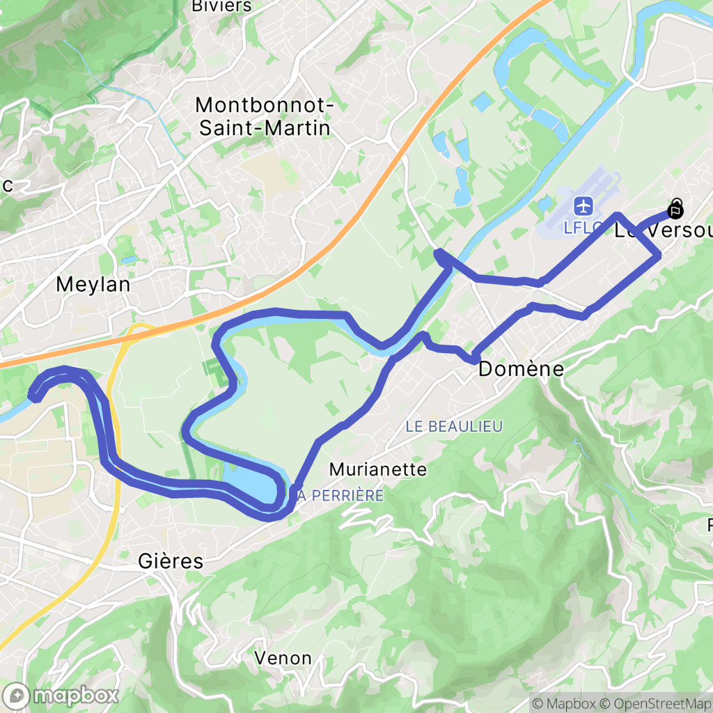 Le Versoud : carte du parcours de randonnée - France
