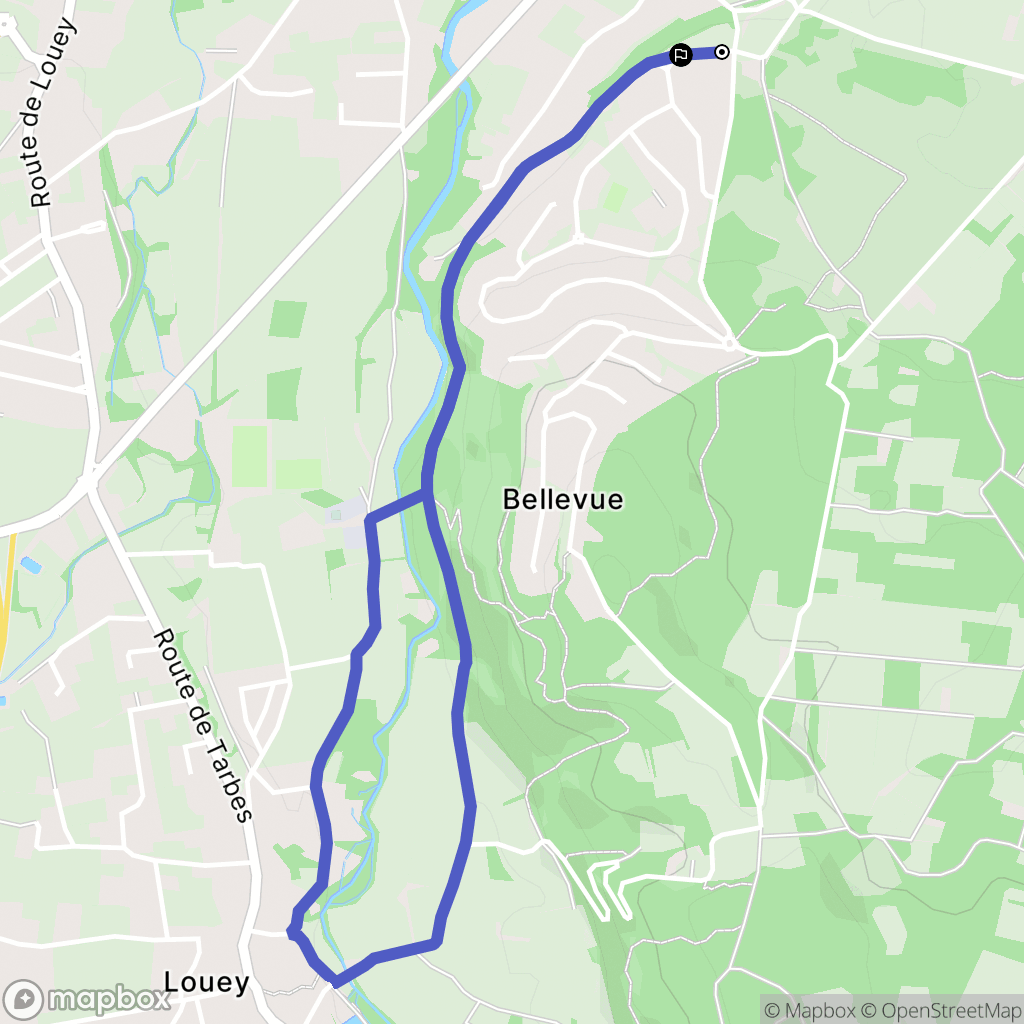 Juillan : carte du parcours de randonnée - France