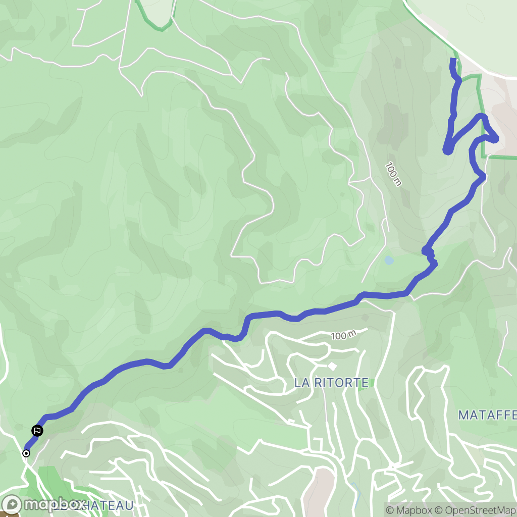 Hyères : carte du parcours de randonnée - France