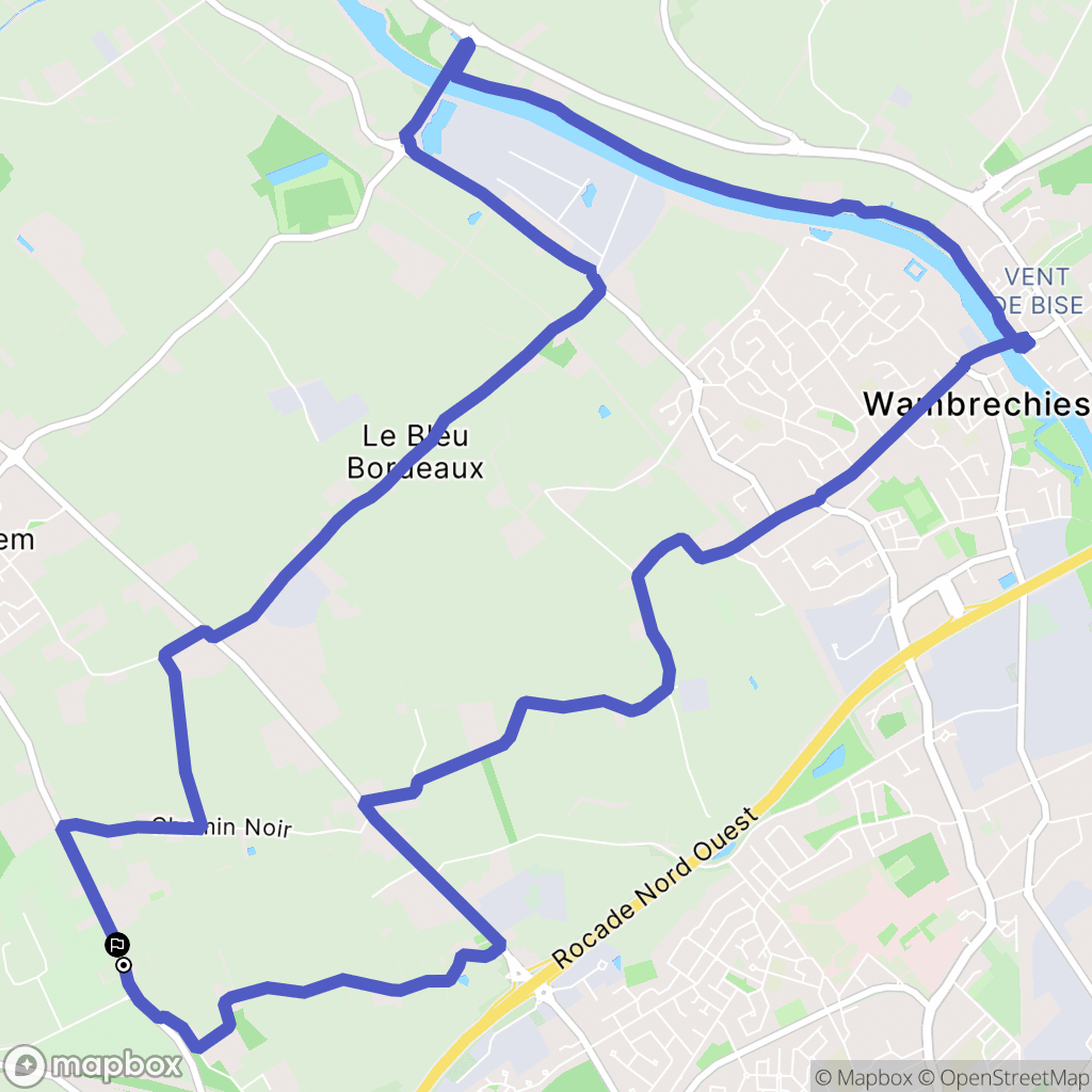 Verlinghem : carte du parcours de randonnée - France