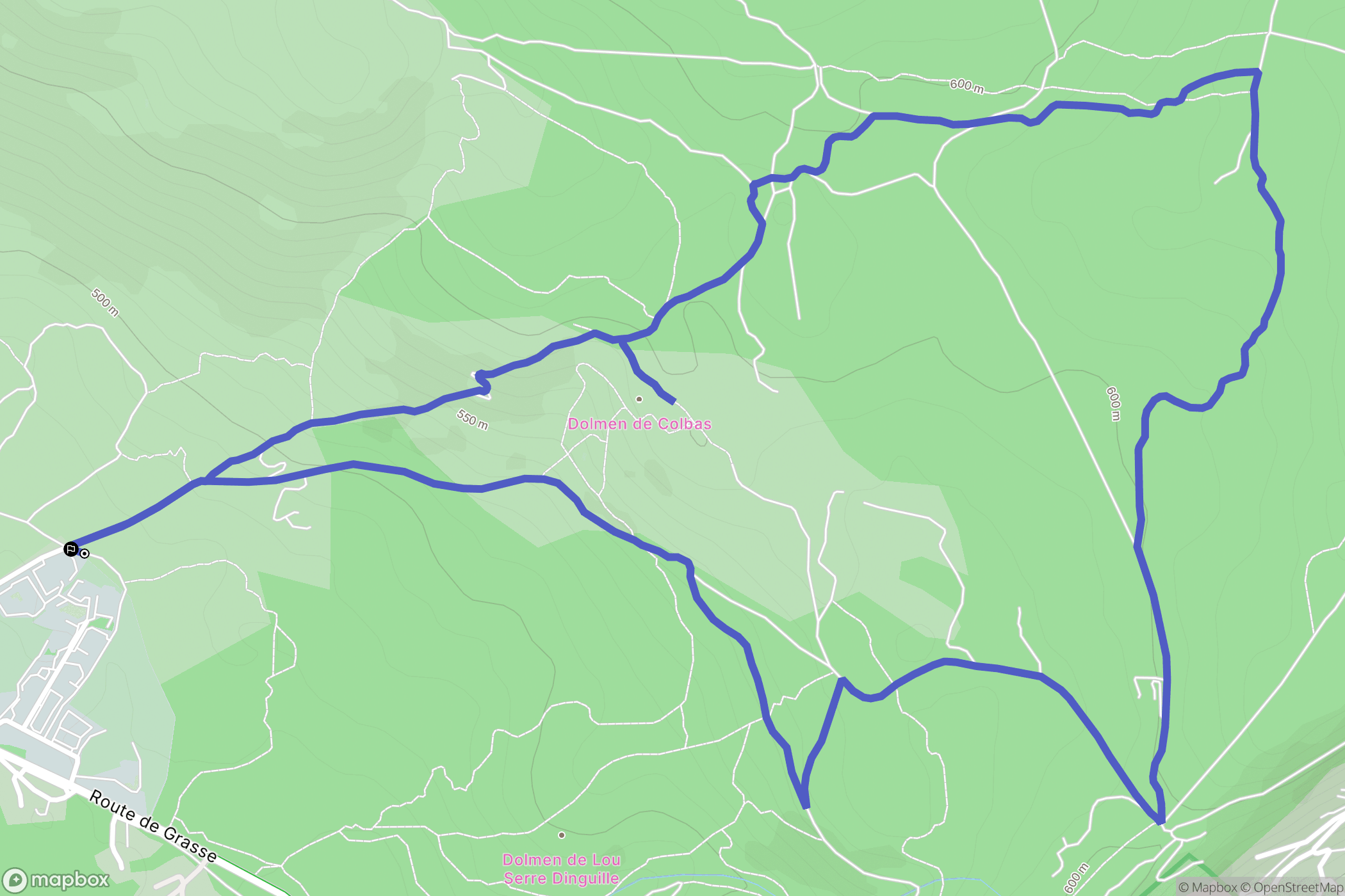 Saint-Cézaire-sur-Siagne : carte du parcours de randonnée - France
