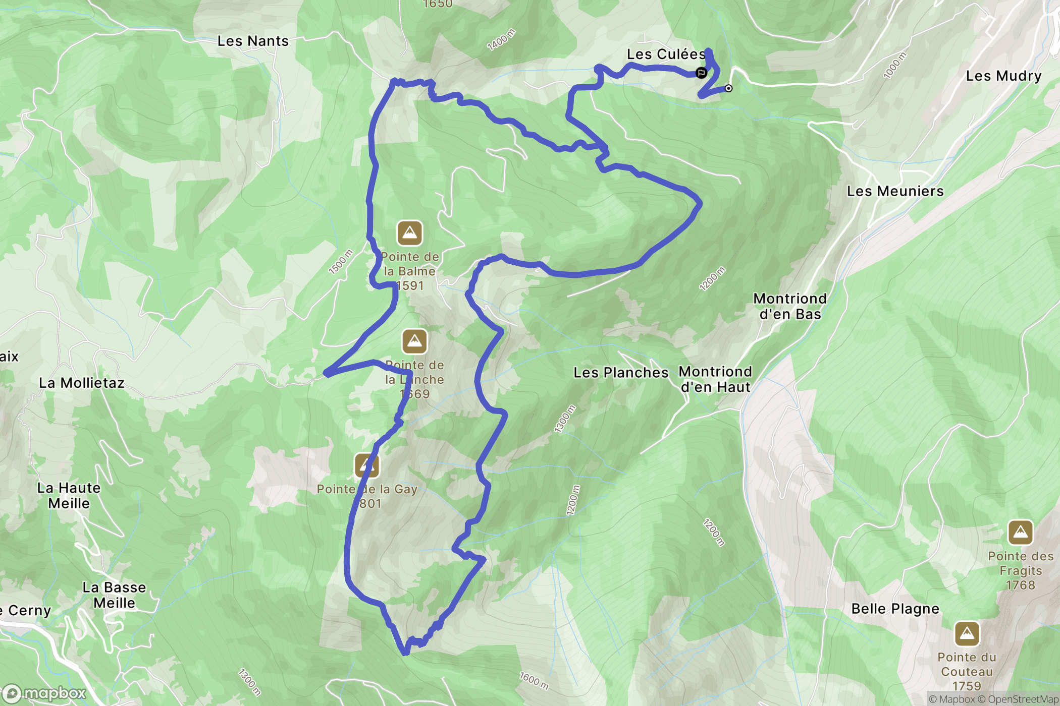 Seytroux : carte du parcours de randonnée - France