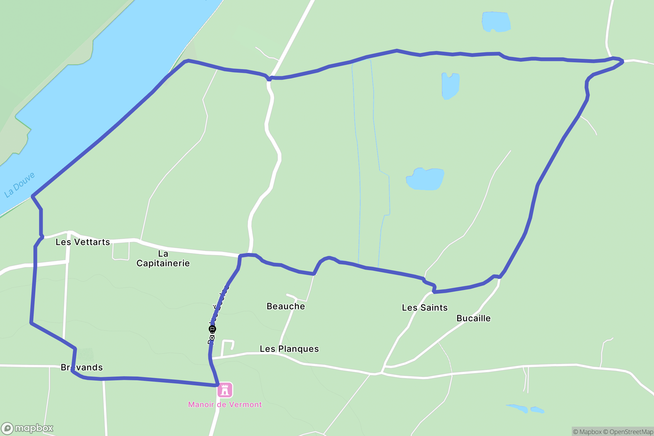 Carentan-les-Marais : carte du parcours de randonnée - France