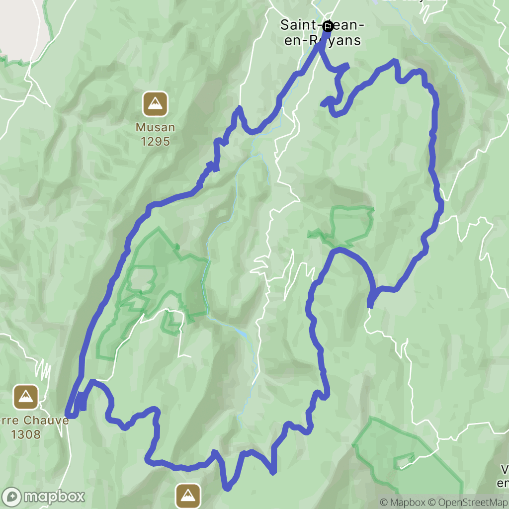 Saint-Jean-en-Royans : carte du parcours de randonnée - France