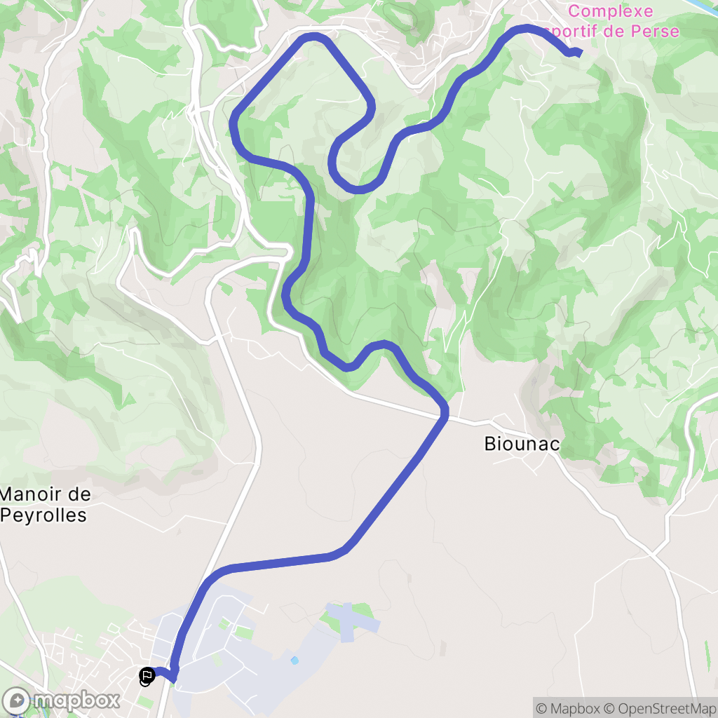 Bozouls : carte du parcours de randonnée - France