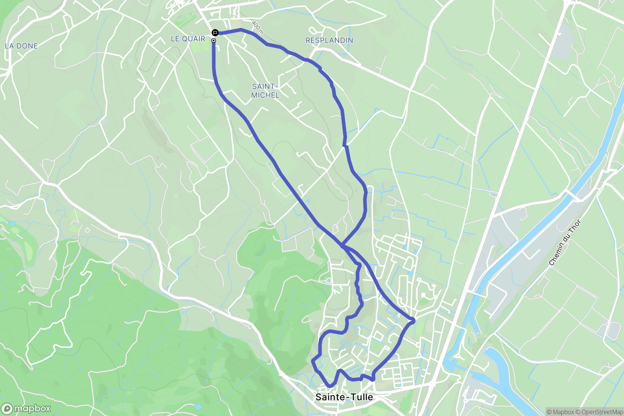 Pierrevert : carte du parcours de randonnée - France
