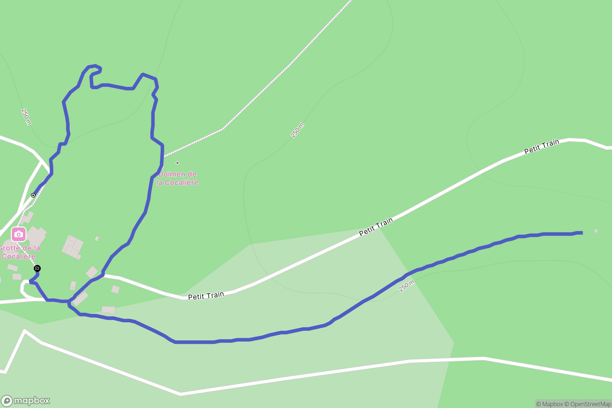 Courry : carte du parcours de randonnée - France