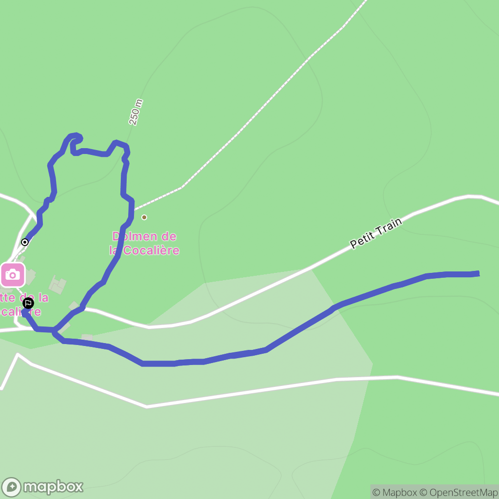 Courry : carte du parcours de randonnée - France