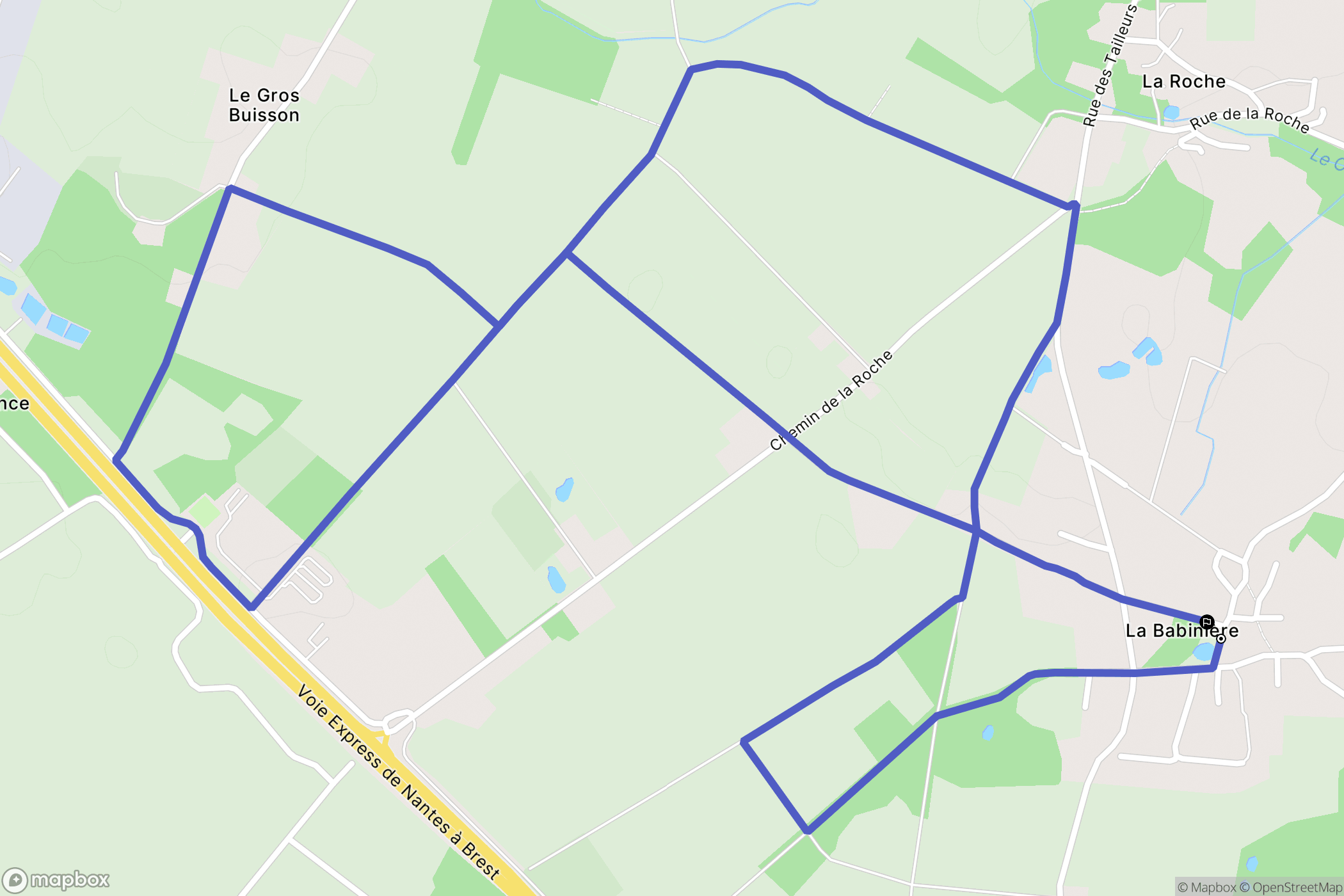 Vigneux-de-Bretagne : carte du parcours de randonnée - France