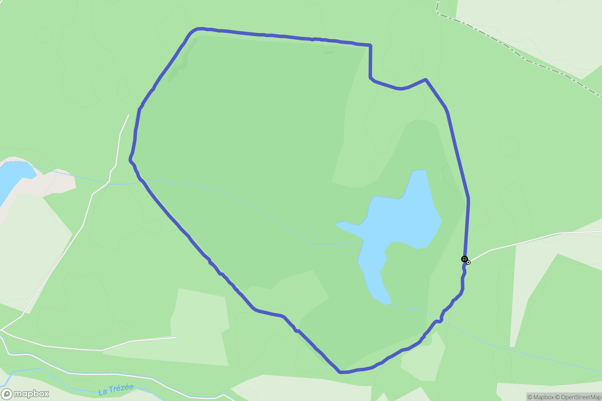 Breteau : carte du parcours de randonnée - France