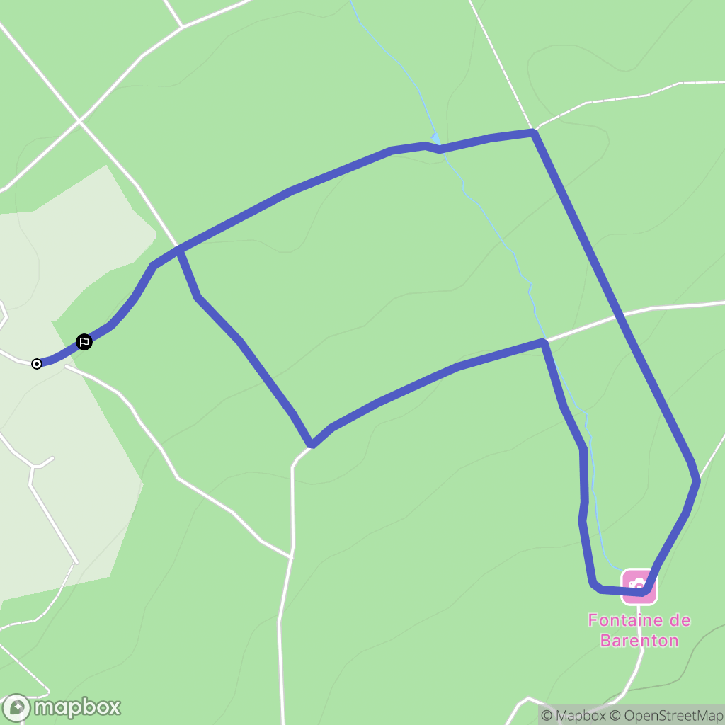 Paimpont : carte du parcours de randonnée - France