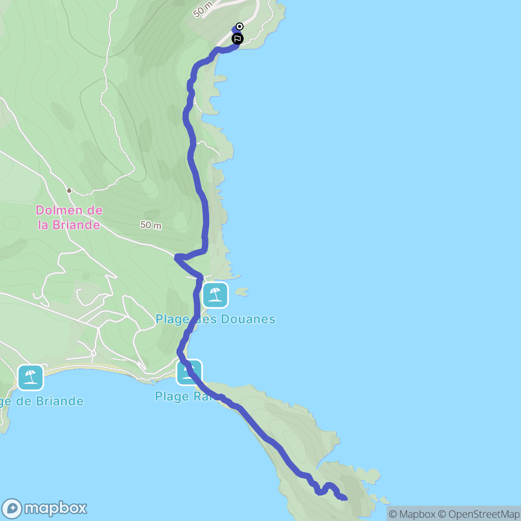 Ramatuelle : carte du parcours de randonnée - France
