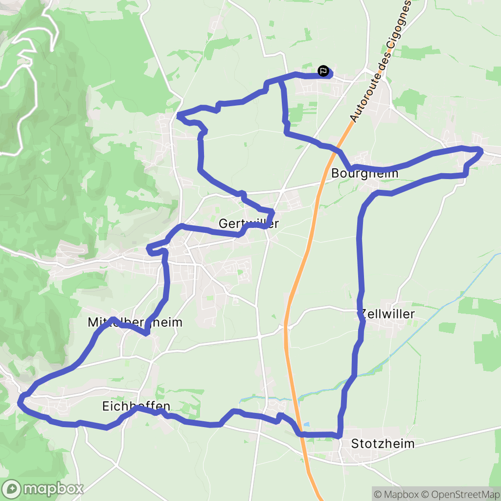 Goxwiller : carte du parcours de randonnée - France