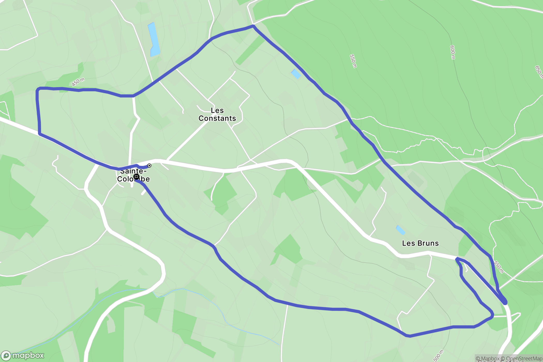 Bédoin : carte du parcours de randonnée - France