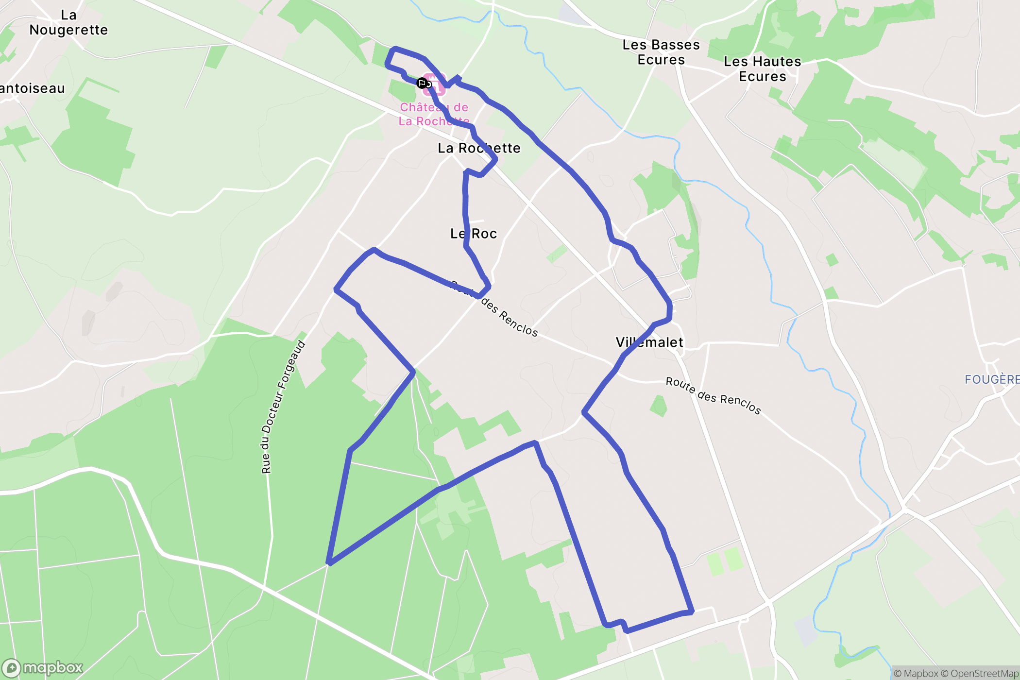 La Rochette : carte du parcours de randonnée - France