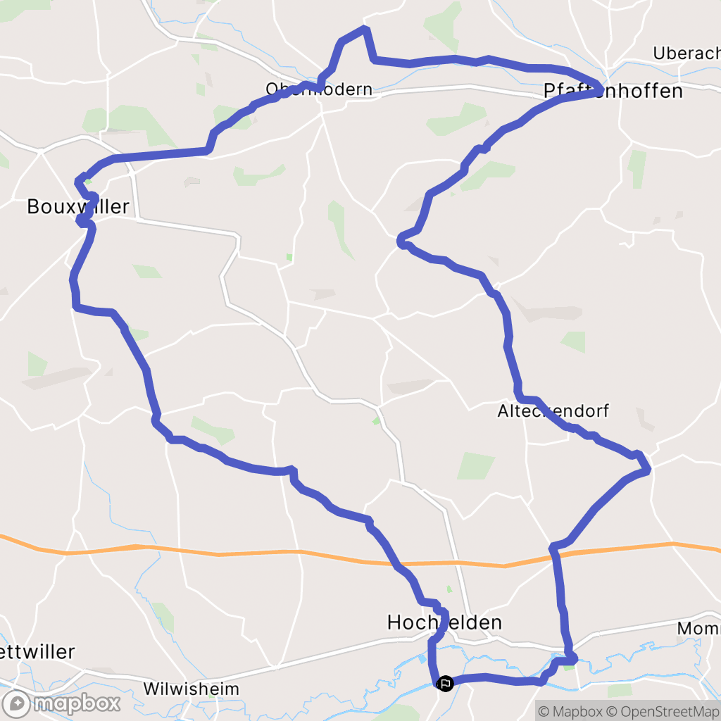 Hochfelden : carte du parcours de randonnée - France