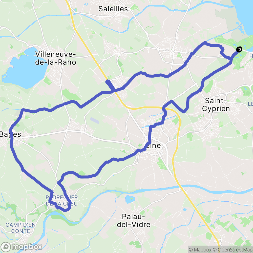 Saint-Cyprien : carte du parcours de randonnée - France