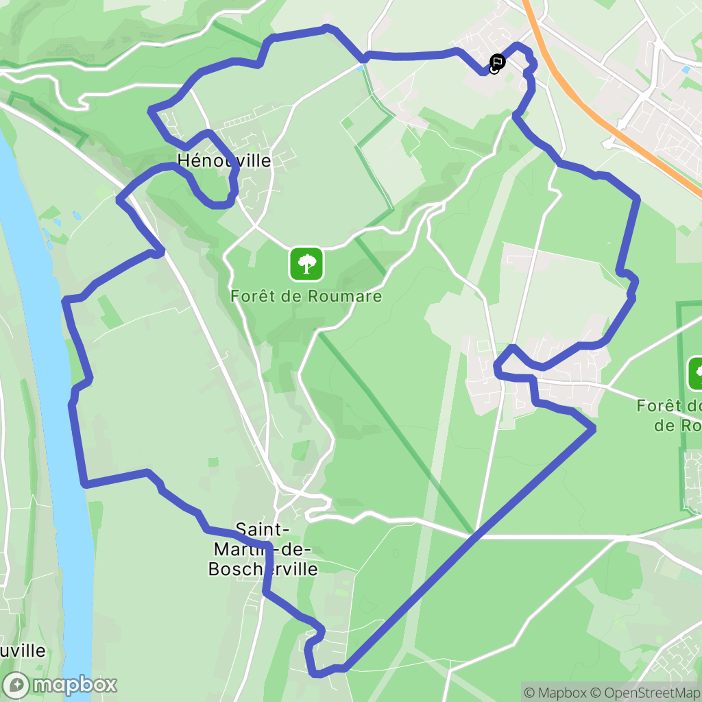 La Vaupalière : carte du parcours de randonnée - France