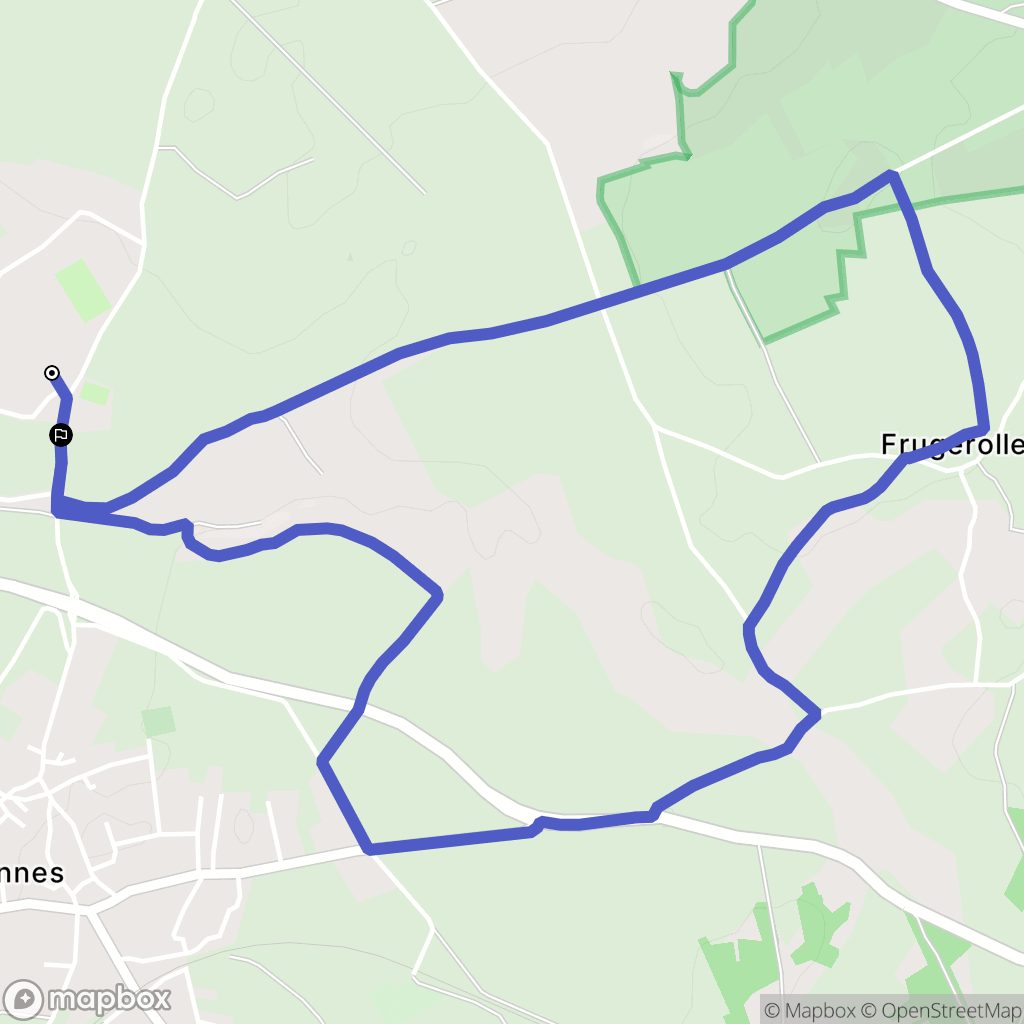 Fontannes : carte du parcours de randonnée - France
