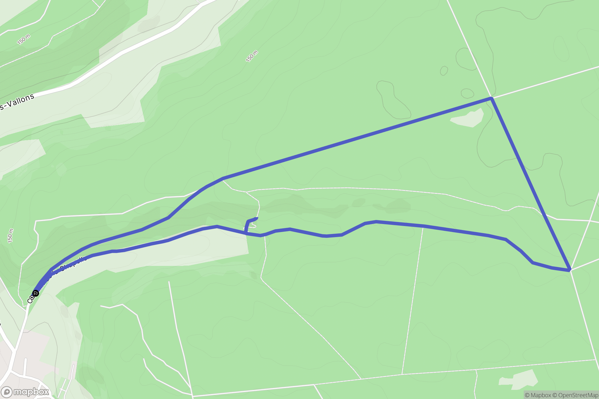 Rosay : carte du parcours de randonnée - France