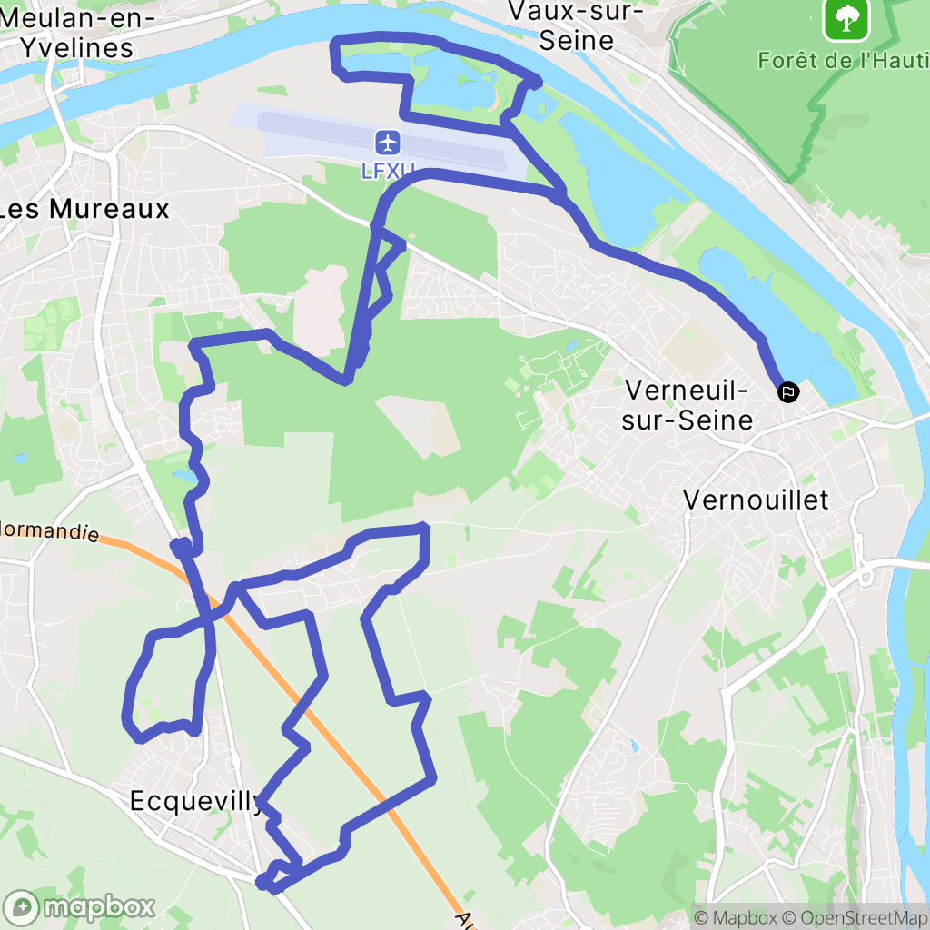 Vernouillet : carte du parcours de randonnée - France