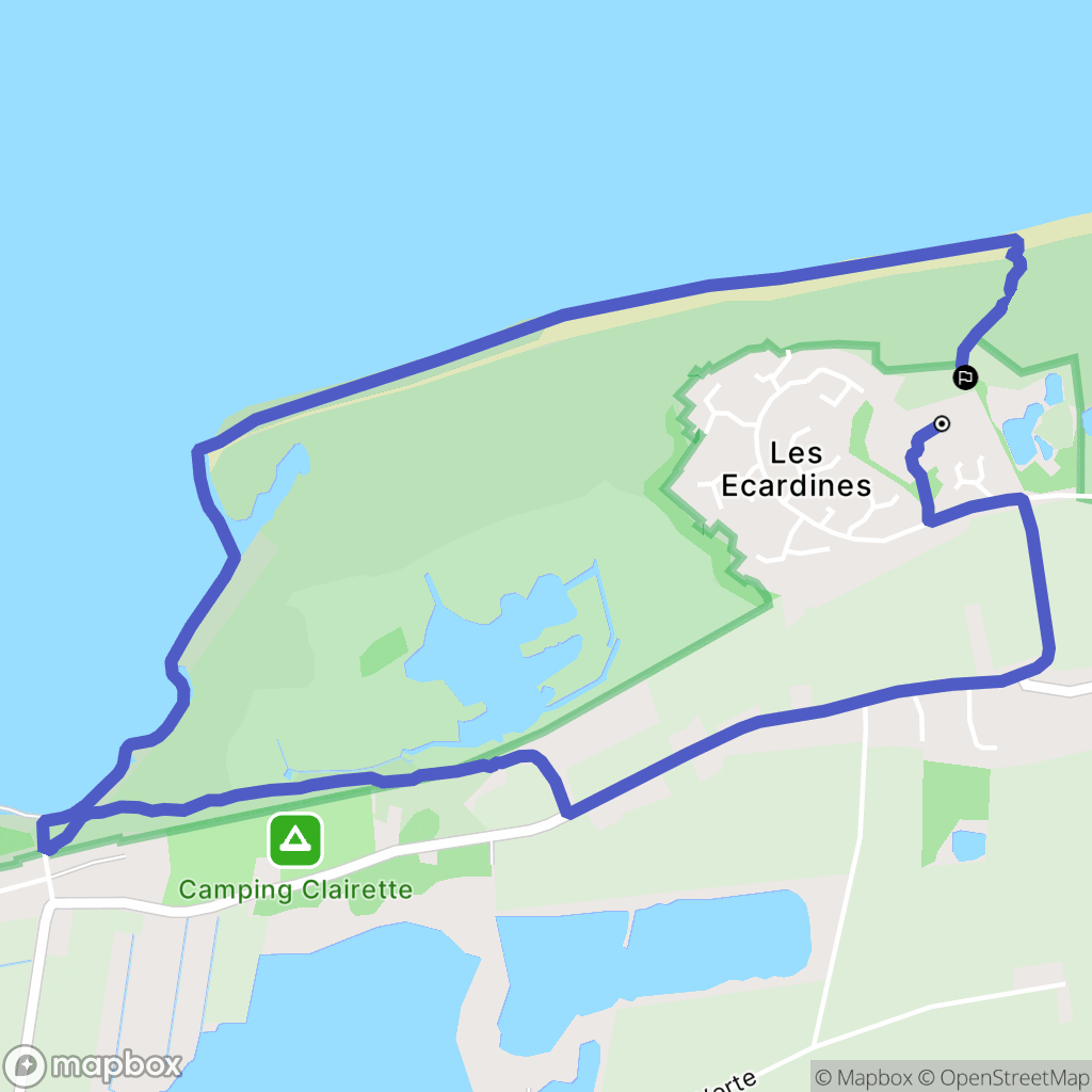 Oye-Plage : carte du parcours de randonnée - France