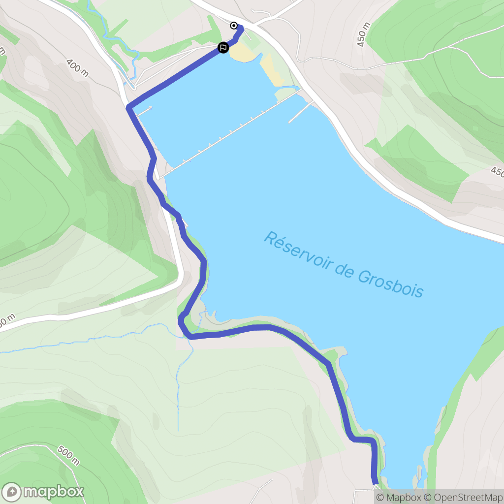 Grosbois-en-Montagne : carte du parcours de randonnée - France