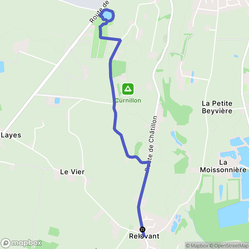 Relevant : carte du parcours de randonnée - France