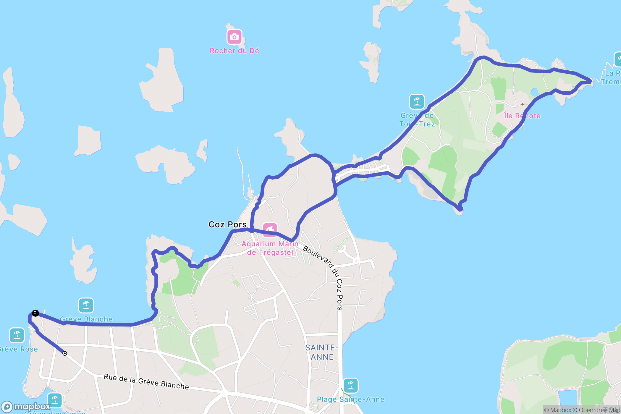 Trégastel: routekaart voor buitenactiviteiten - France