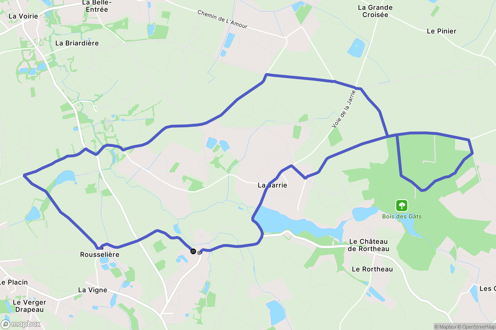 Dompierre-sur-Yon : carte du parcours de randonnée - France