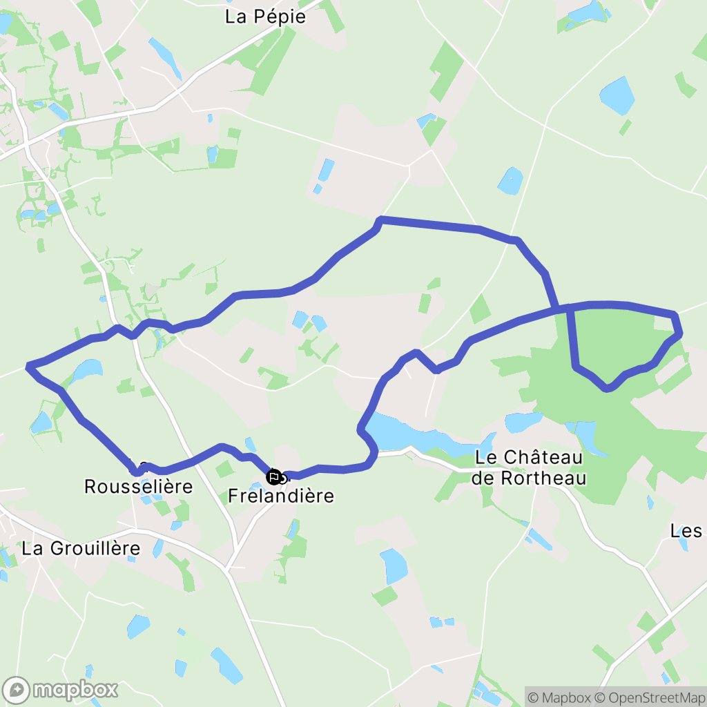 Dompierre-sur-Yon : carte du parcours de randonnée - France