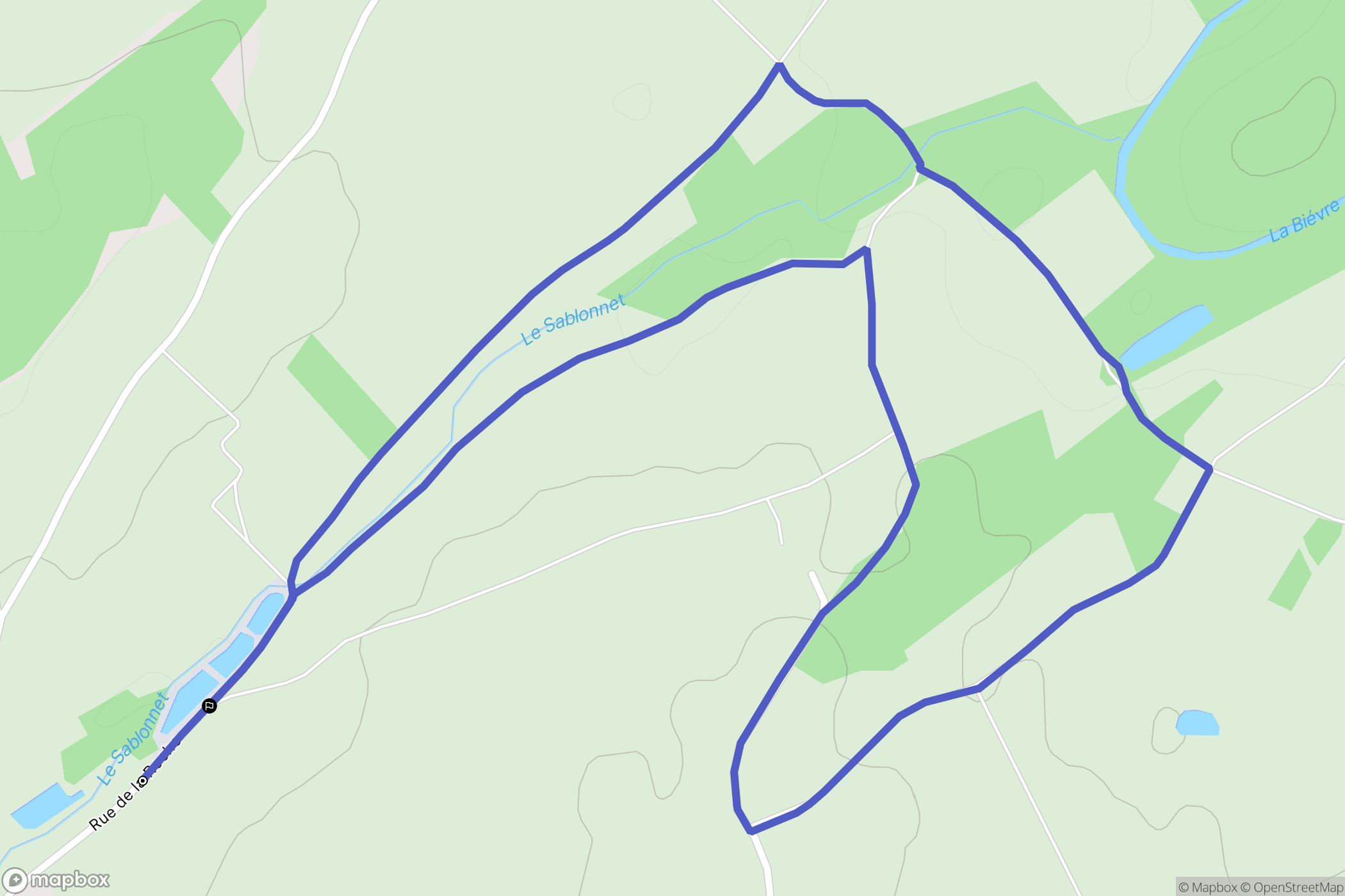 Sambin : carte du parcours de randonnée - France