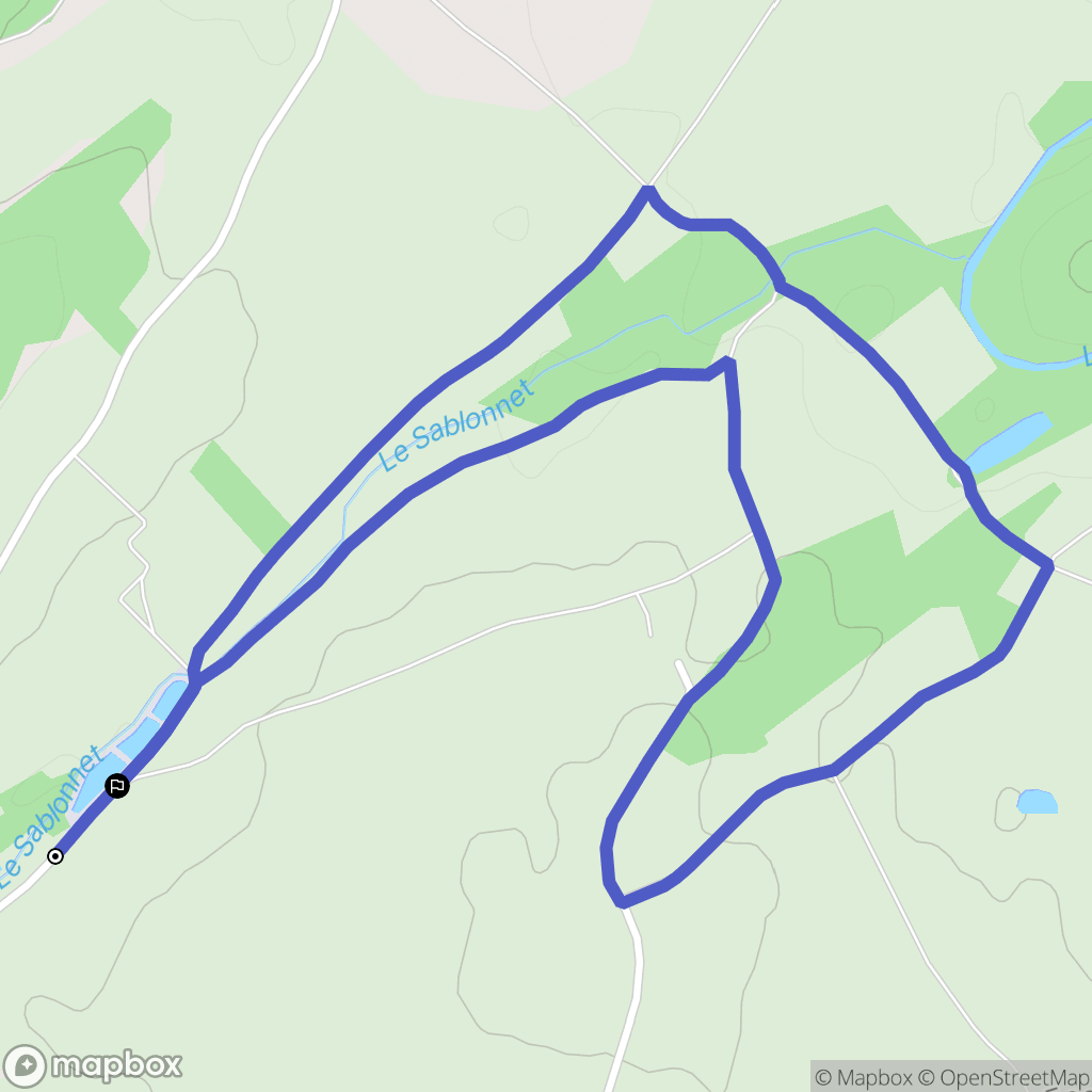 Sambin : carte du parcours de randonnée - France